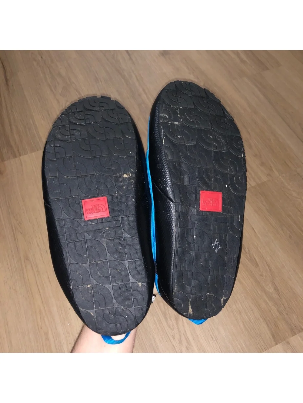THE NORTH FACE THERMOBALL TRACTION MULE V SLIPPERS SHOES BLUE YELLOW MENS SZ 11